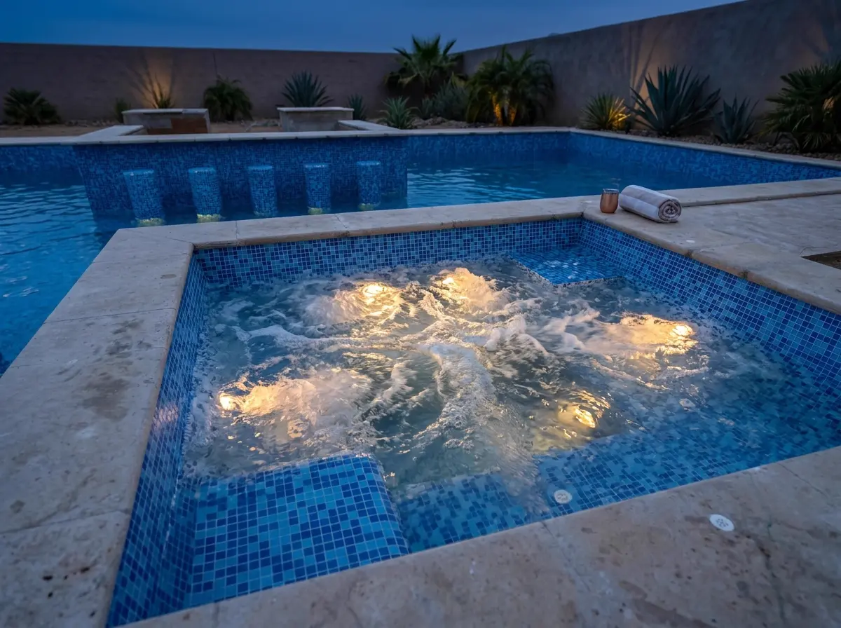 Jacuzzi construido junto a tu alberca